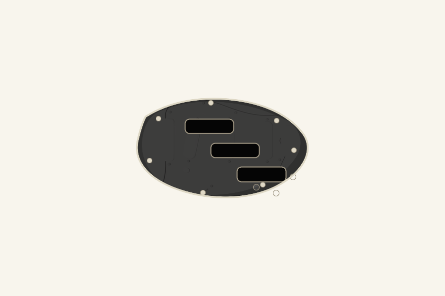Pure Vintage 65 Stratocaster Pickguard - Black